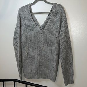 Knotted back gray Sweater